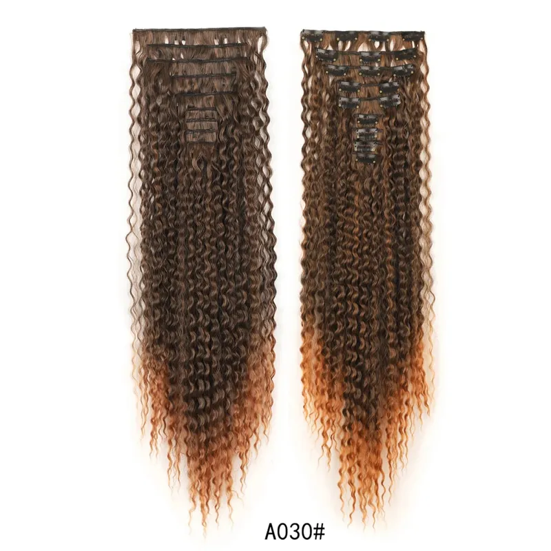 Synthetic Long Loose Curly Hair Extensions 9pcs/set Clip-in Hair Increase Hair Volume Daily Use