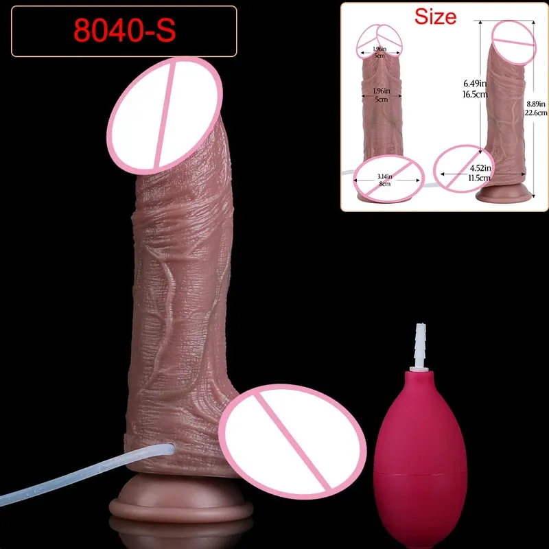 Deep Veins Ultra Squirting Dildo Silicone Skin Touch Long Ejaculating Butt Plug For Men Women G-Spot Stimulate 18+ Sex Toys — image 17