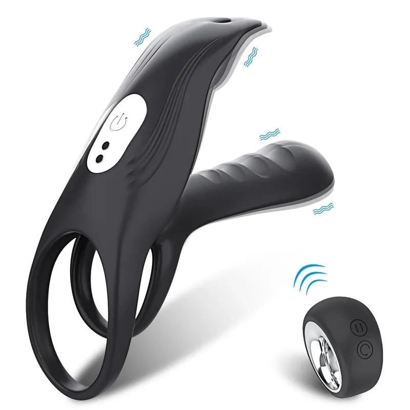 Anel peniano com controle remoto, brinquedo sexual para homens, tempo de atraso, massageador de próstata, rotação 360 °, torção, anéis penianos vibratórios, 18 + — image 12