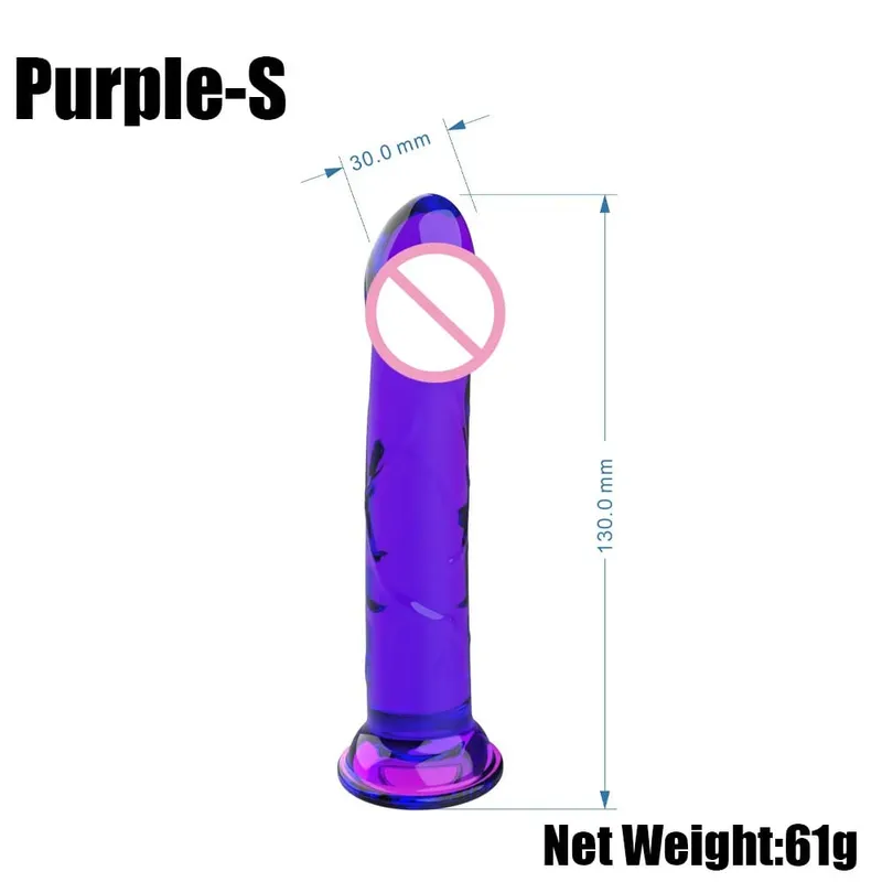 Realistic Purple Anal Dildo Butt Plug with Strong Suction Cup Base Jelly Sex Toy in Multiple Sizes for Hands Free Anal Play for — image 12