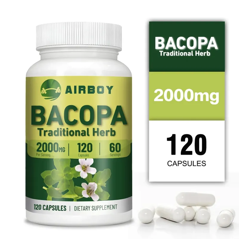 תמצית Bacopa Monnieri - עוזרת לחשיבה ברורה ומשפרת זיכרון עיכוב הזדקנות תוספי תזונה — image 1