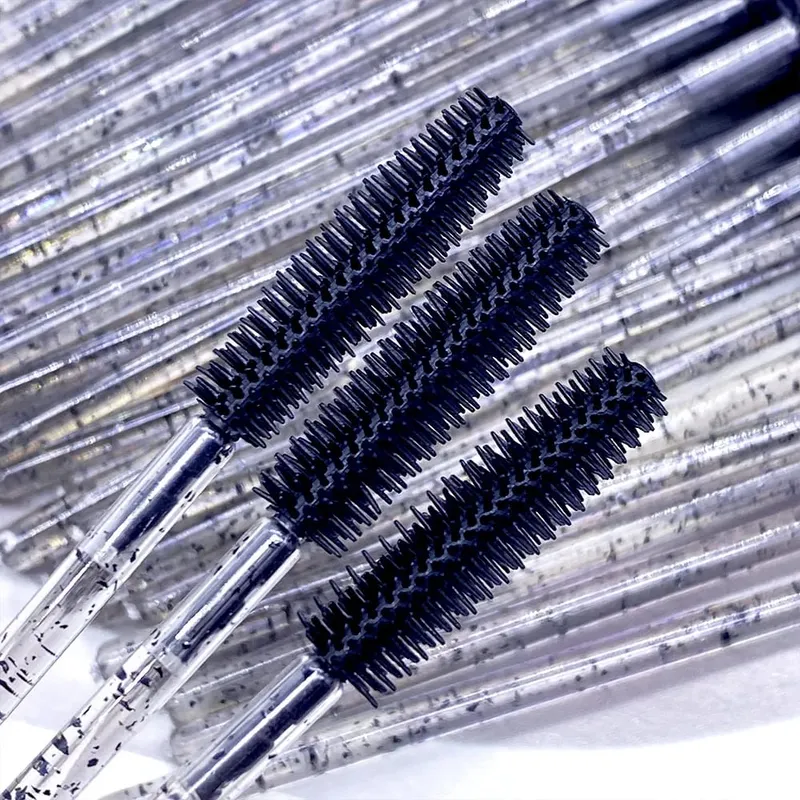 50/100 Pcs Silicone Crystal Mascara Wands Disposable Diamond Eyelash Brushes Comb Beauty Makeup Brush Tools for Women — image 2