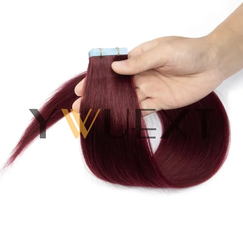 30g Real Human Hair Tape in Extensions 12''-24'' Natural Straight Seamless Tape Hair On Double Sided Tape 20pcs for Women — image 16