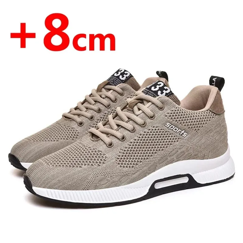 Men Increase Insole 6CM Sports Casual Height Shoes 48 Men Sneakers Elevator Shoes Hidden Heels Breathable Heightening Shoes — image 2