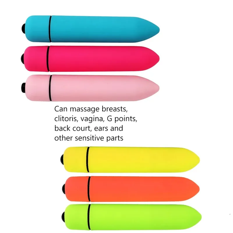 10 hastigheter Mini Bullet Vibrator Vibration G Spot Klitoris Anal Stimulator Vagina Massager Vuxenspel AV Stick Sexleksaker för kvinnor — image 3
