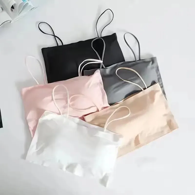 Comfortable Waist Beauty Back Wrap Chest Tube Top Girl No Steel Ring Camisole Bra Underwear New Female Simple Beauty Back — image 3