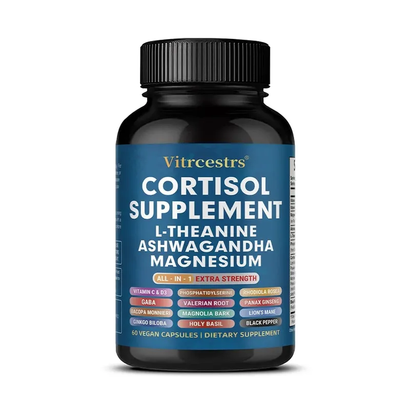 Cortisol Support Supplement - Magnesium Supports Stress Relief Calm Mood Relaxation Restful Sleep Focus & Adrenal Health — image 8