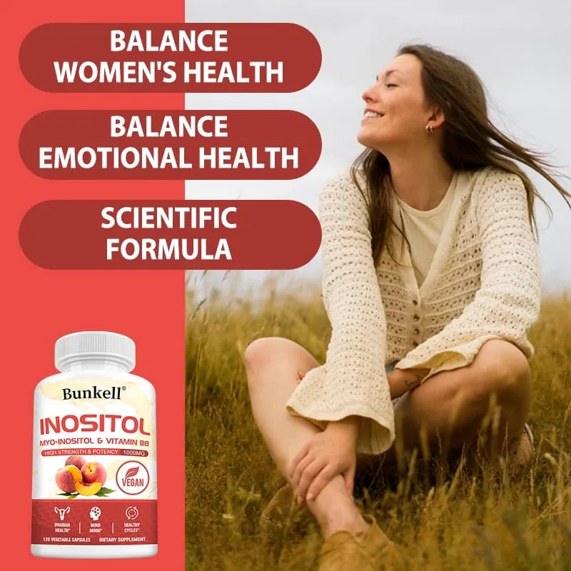 Inositol 1000mg Capsules - Fat Metabolism Liver Health Ovarian Immune System Support Skin Balance & Hair Growth Supplement — image 4