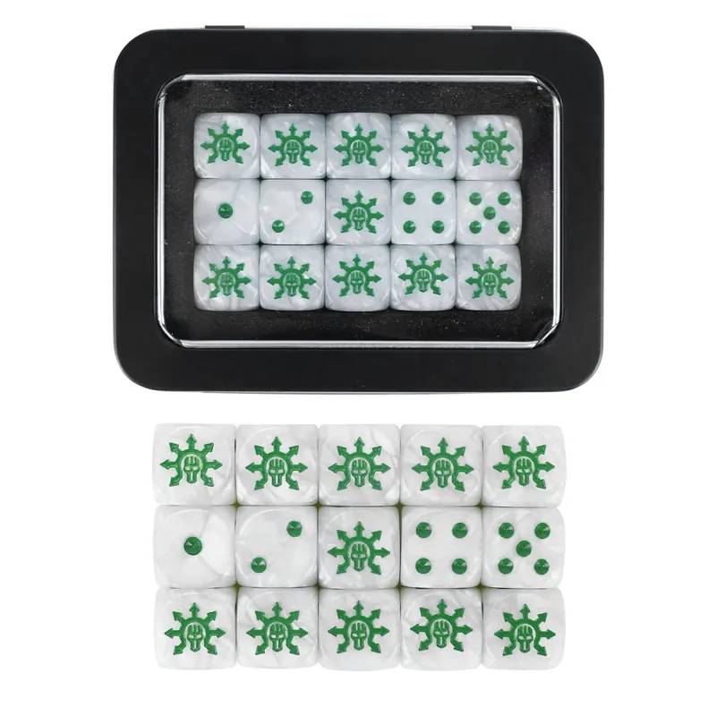 15-teiliges 16-mm-D6-Wargaming-Würfelset für Tabletop-Miniaturspiele, Schadensverfolgung, Armee-Fraktions-Themen-Würfelmarken — image 18