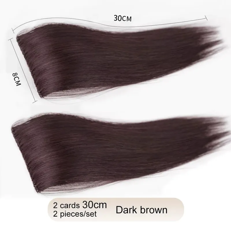 Synthetic 2 pieces/set of wig pads hair extensions opening and top replacement pieces replacement artifact