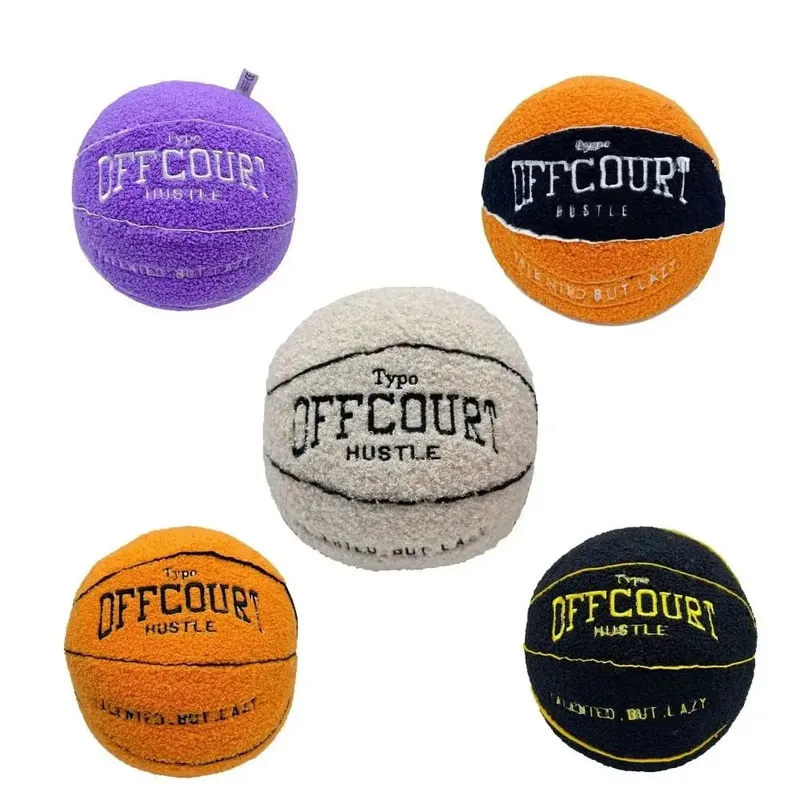 New Soft Offcourt Basketball Pillow Pillow Cushions Basketball Shaped Pillow Fuzzy Pillow Bedroom — image 3