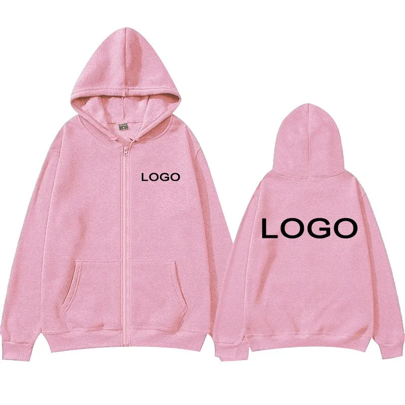 Moletons femininos estampados personalizados com zíper para cima com capuz roupas soltas casuais moda manga comprida com capuz personalidade pulôver — image 10