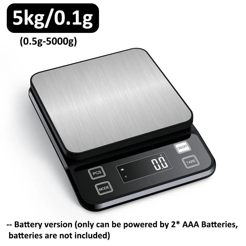 3/5/10kg 0,1g Balança de cozinha eletrônica digital LCD Display totalmente à prova d'água de aço inoxidável ferramenta de medição e pesagem — image 11