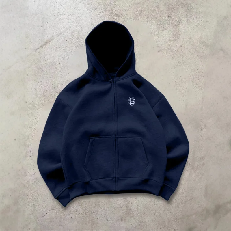 Y2k High Street Zip Embroidery Pattern Men's Hoodies Oversized Loose Sweatshirts Pullover Women Hip Hop Zip Hoodie Vintage Pants — image 10