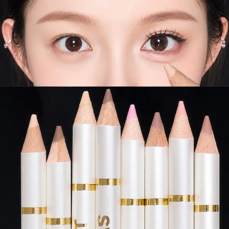 Dual End Aegyo-Sal Penna per trucco Nude Albicocca Marrone Sotto gli occhi Evidenziare e Matita per ombretti Contorno naturale Illuminante Eye Liner — image 2