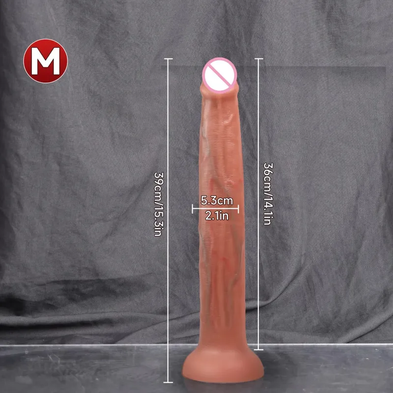 Mahabang Dildo Makatotohanang Hugis ng Ahas Single Layer Silicone Big Penis Soft Anal Sex Toys Suction Cup Dick para sa Babae G-spot Orgasm 18+ — image 10