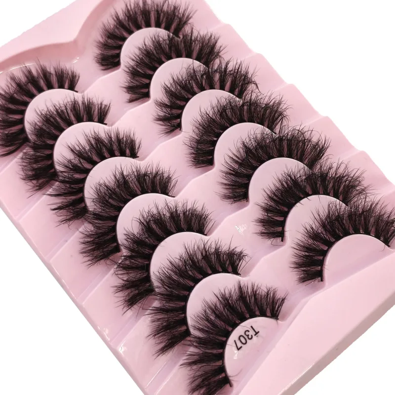 Fluffy Lashes Mink False EyelashesThick Cat Eye Makeup Long Natural Volume 3d Eyelashes Extension Wholesale Mink Eyelashes — image 27