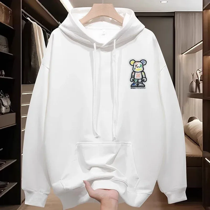 2026 novo design camisa esportiva masculina com capuz-primavera-outono casual moda solta ajuste legal casal topo — image 5