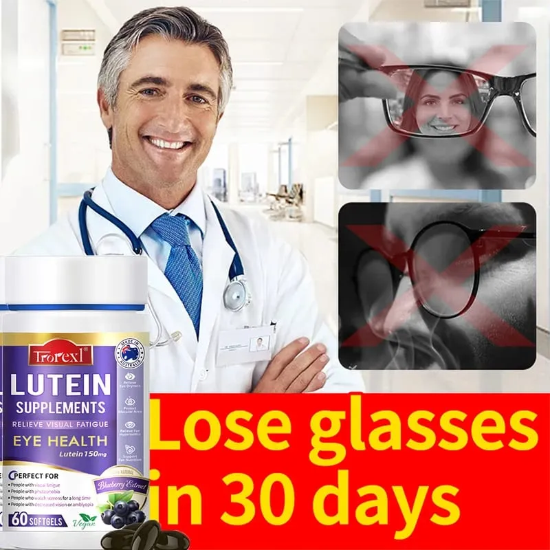 Trorexl Restore Vision Lutein Extract Supplement for Eye Strain Relieve Eye Fatigue Red & Dry Eye