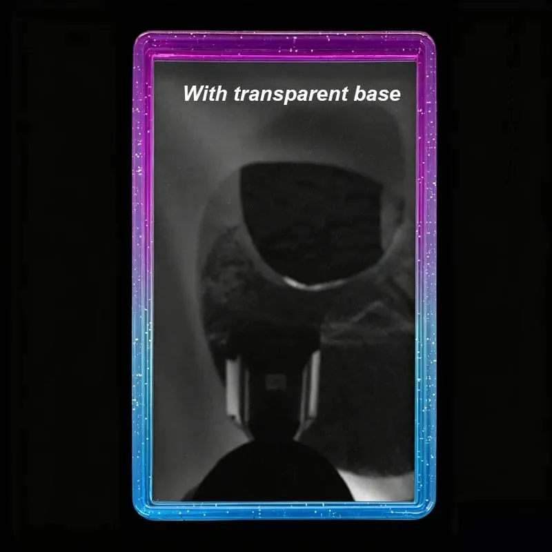 Glitter TPU Slab Bumper Guard Case Holder Protective Skin Display Sleeves with Clear Back for 35PT Graded Trading Card