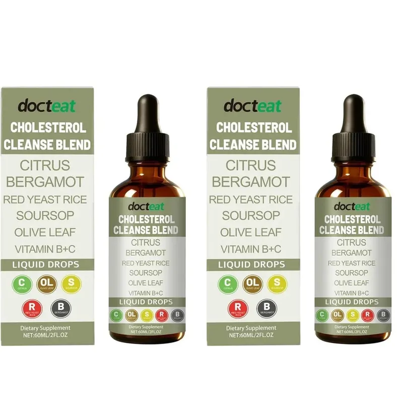 Docteat Cholesterol Cleanse Blend Liquid Drops Citrus Bergamot Supports Metabolic Balance with Vitamin C and B2 Dropper 60 ML — image 8