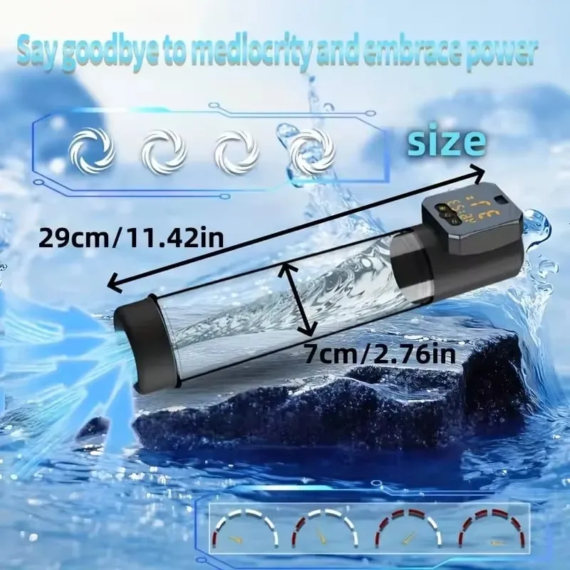 Masturbadores masculinos elétricos bomba de pênis vibrador de sucção a vácuo 5 sucção 6 modo de treinamento à prova d'água display digital brinquedo sexual adulto — image 6