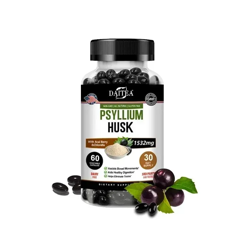 Psyllium Husk - Contains Natural Psyllium Husks To Benefit Intestinal and Digestive Health and Enhance Immunity