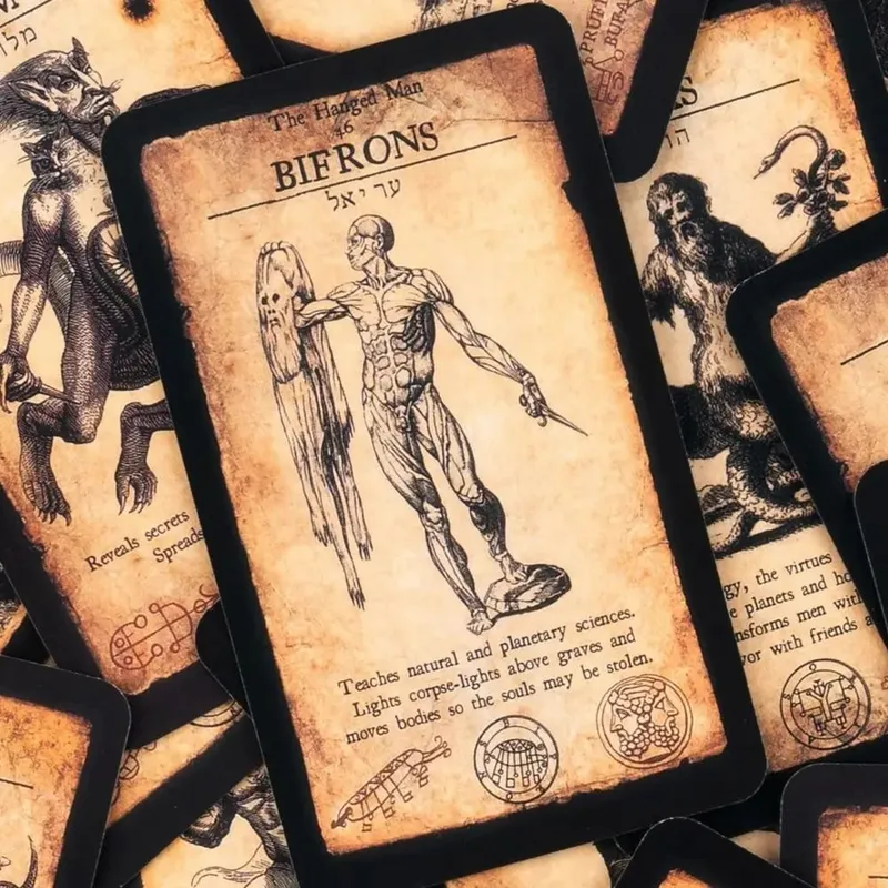 10.3*6cm 78 Vintage Gothic Demonology Tarot The Demon-Possessed Tarot Cards - Goetia Occult Divination Deck