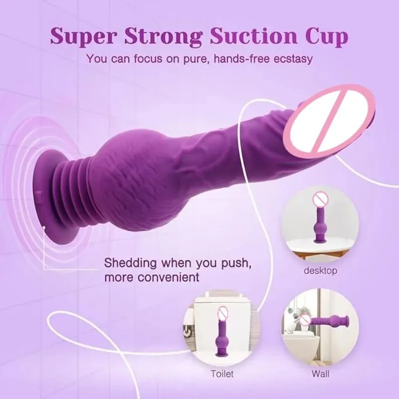 9.29 Inch Realistic Dildos Pagtulak Dildo Vibrator G-Spot Anal Stimulation 10 Vibrating Mode Mga Laruan na Pang-adulto Mga Laruan para sa Babae — image 3