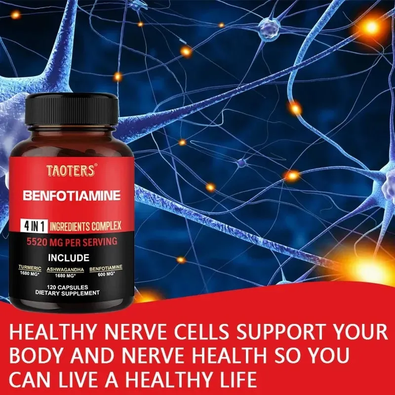 600 Mg Benfotiamine Capsules - Tumutulong sa Pagpapanatili ng Malusog na Metabolismo ng Glucose at Sinusuportahan ang Mga Supplement sa Kalusugan ng Nervous System — image 2