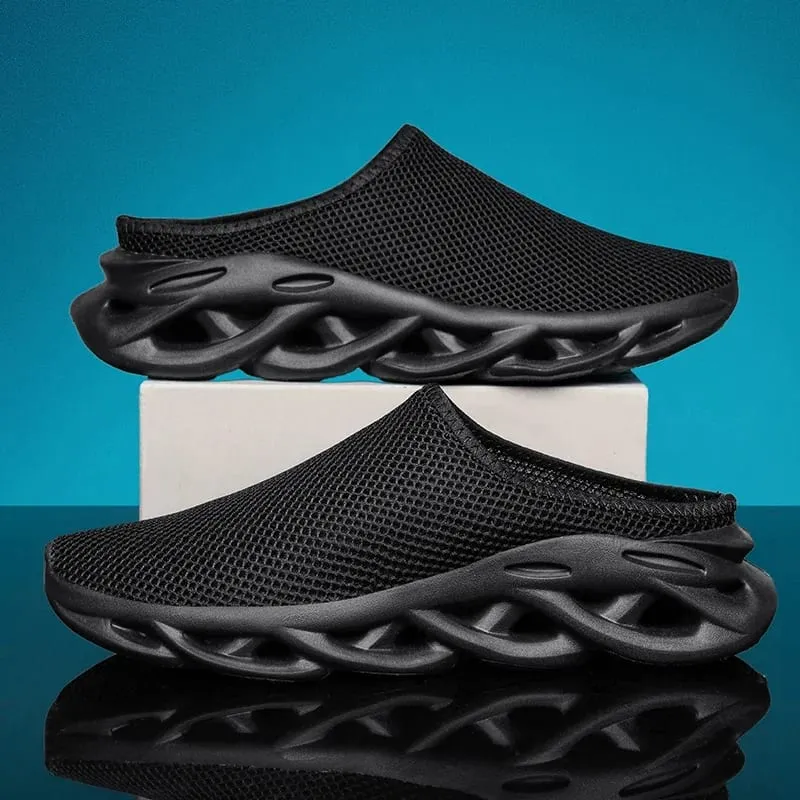 Men Slippers Summer Breathable Home Indoor Slippers Men Thick Bottom Slides Fashion Couple Walking Shoes Chanclas Hombre 39-48 — image 1