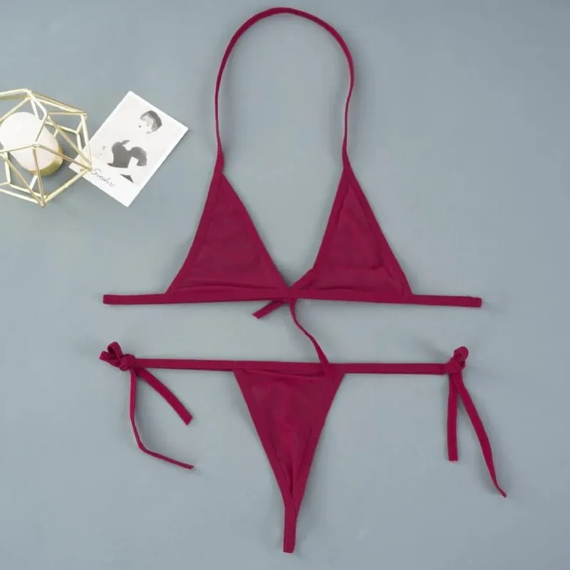 2PCS Women Sexy Lingerie Sets Ultra-thin Mesh Wirefree Bra Set Lingerie Ultra Hot Transparent Exotic Underwear Set ng Pambabae — image 6