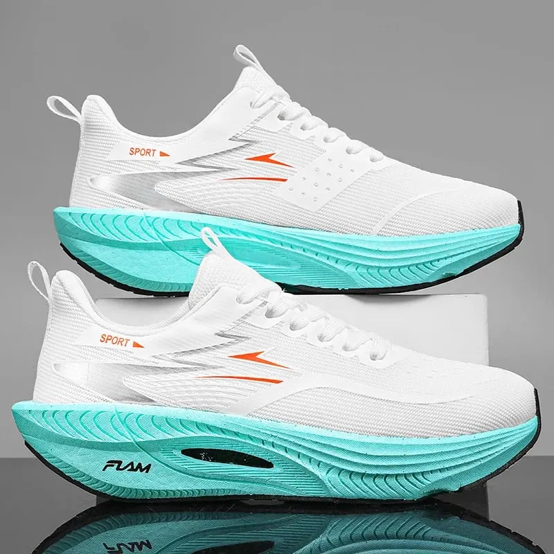 Marathon Men Sports Running Shoes Women's Carbon Board Air Cushion Breathable Athletic Lightweight Comfortable Nonskid Sneakers — image 8
