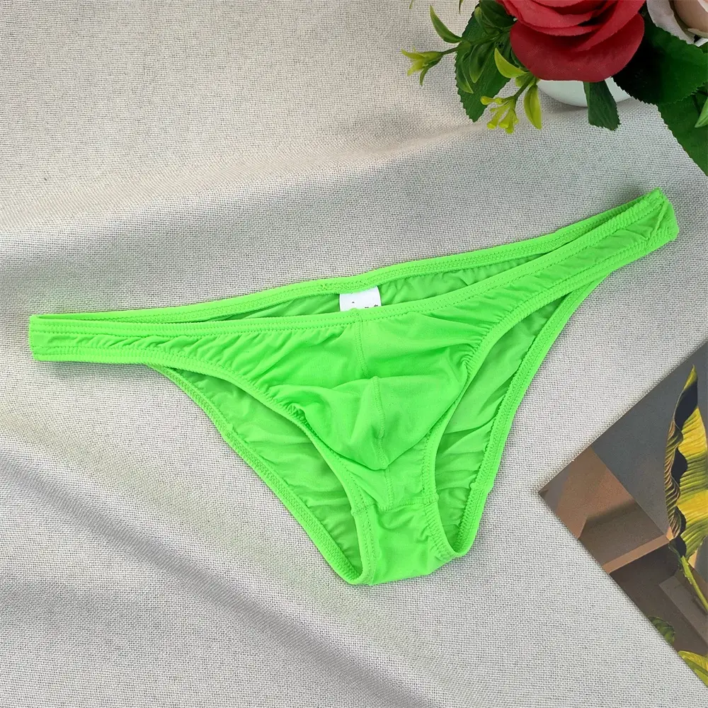 Herr Ultralåg midja Bugle Pouch Bikinitrosor Sexiga tighta Transparenta underkläder Man Is Silk Ultratunna kalsonger Plus Size — image 3