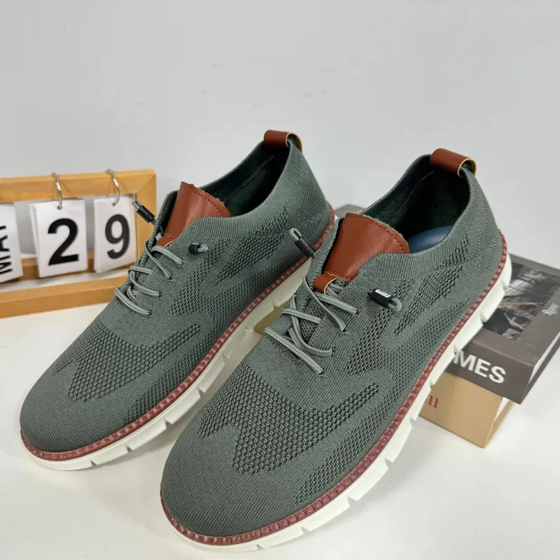 Homens malha malha tênis casuais leve rendas até sapatos de caminhada flexível antiderrapante macio respirável tamanho grande calçados masculinos ao ar livre