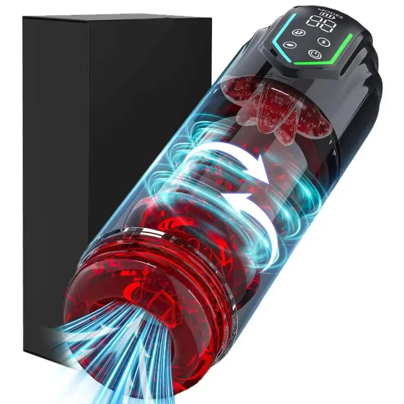 Copo masturbador masculino telescópico automático, sucção vibratória, masturbação, vagina, boquete, brinquedos sexuais adultos para homens — image 9