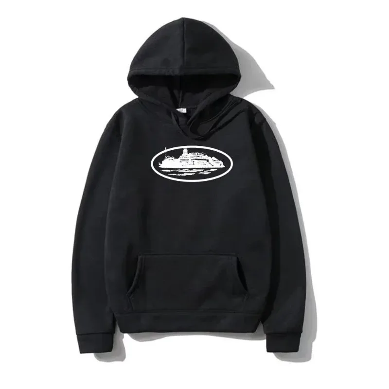 Yacht Grafisk svart huvtröja Herr Kvinnor Nautisk stil Fritidströja med huva Seglingsentusiast Mode Streetwear Topp — image 6