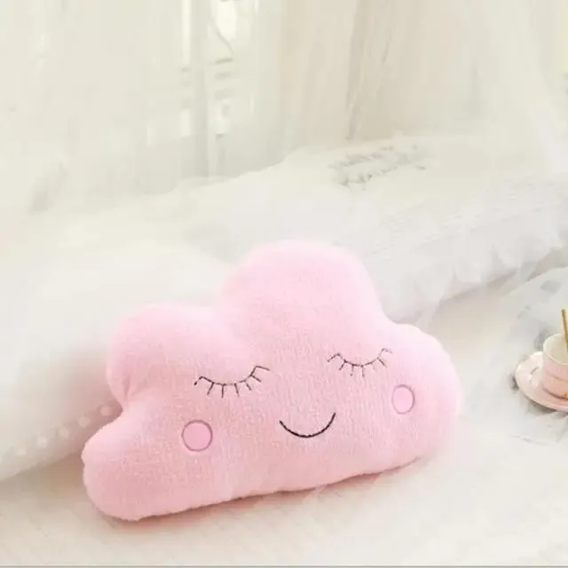 Heiße Gefüllte Wolke Mond Sterne Regentropfen Plüsch Kissen Weiche Kissen Spielzeug Für Kinder Baby Kinder Mädchen Weihnachten Geschenk Zimmer auto Dekor — image 11