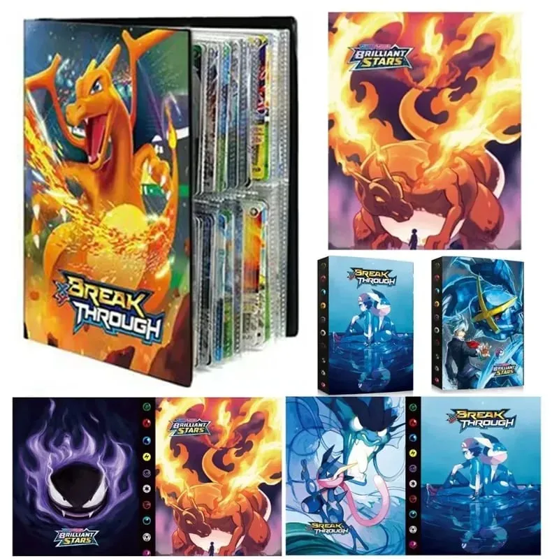 240pcs Fire Dragon Card& Diablo-Fire Dragon Card Book Charizard Cards Album Book Game Card VMAX GX Holder Binder Series Gift — image 2