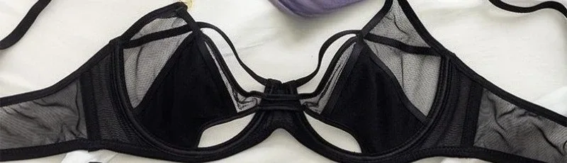 Комплект Белья Из Сетки Без Поролона Soft Wire Push-up Сексуальное Перфорированное Кружево Стиль "Тишина" Новинка — image 7