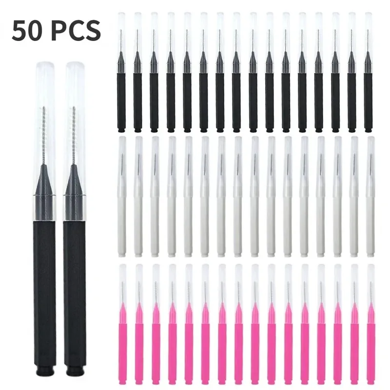 20/50PS Portable Mini Eyebrow Brushes Disposable Eyelash Brow Lifting Brush Applicators Lash Extension Comb Beauty Makeup Tools — image 10
