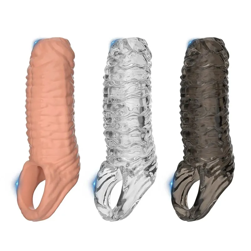 Lock Penis Ring Extension Sleeve Reusable Cock Rings Delay Ejaculation Condoms Male Penis Sex Toys For Men Adult 18 No Vibrator — image 3