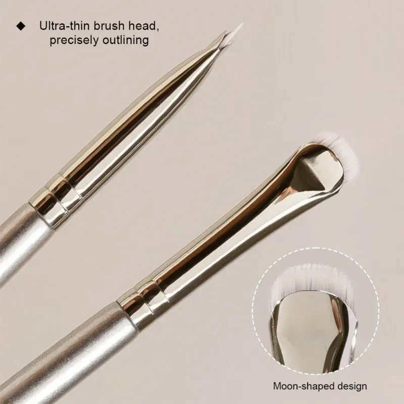 2pcs Curved Eyeliner Makeup Brushes Eye Makeup Smudge Tools Precision Soft Eyeshadow Brush Sharp Thin Small Eye Cosmetic Tools — image 5
