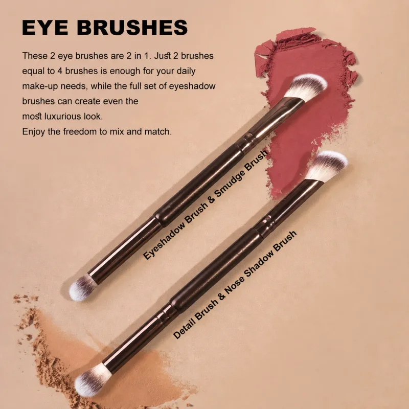 Makeup Brush Set 6pcs Double Headed Makeup Brushes 4pcs Air Cushion Puff Multifunctional Foundation Brush Concealer Brush Powder — image 6