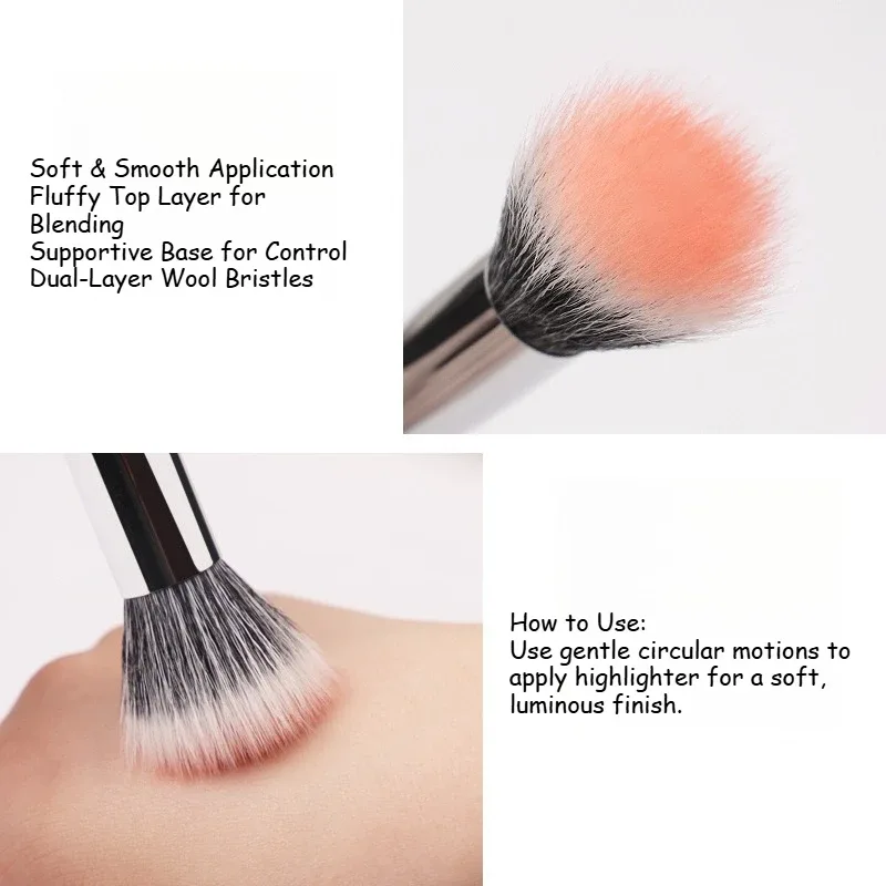 3 PCS Makeup Brushes Set Includes Foundation Brush Flawless Concealer Brush Powder Brush — image 6