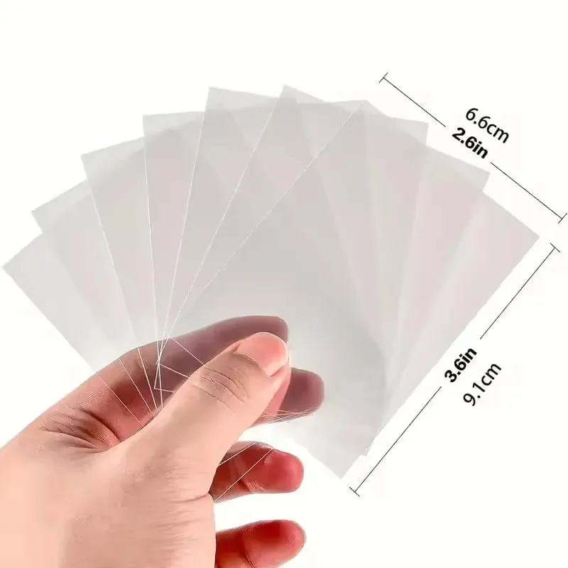100/300Pcs Soft Transparent Card Sleeves Premium Clear Plastic Sleeves Playing Games Collectible Card Protector Cards Sleeves — image 1