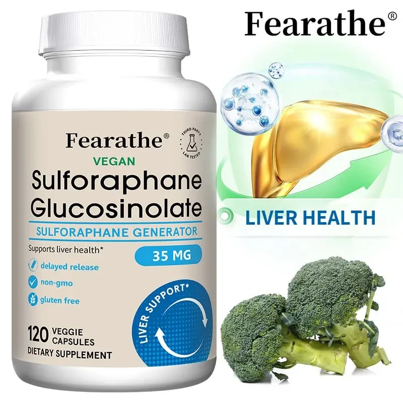 Sulforaphane Glucosinolate Capsules - Broccoli Seed Extract with Myrosinase Liver Detox & Cellular Health Support 120 Counts — image 2