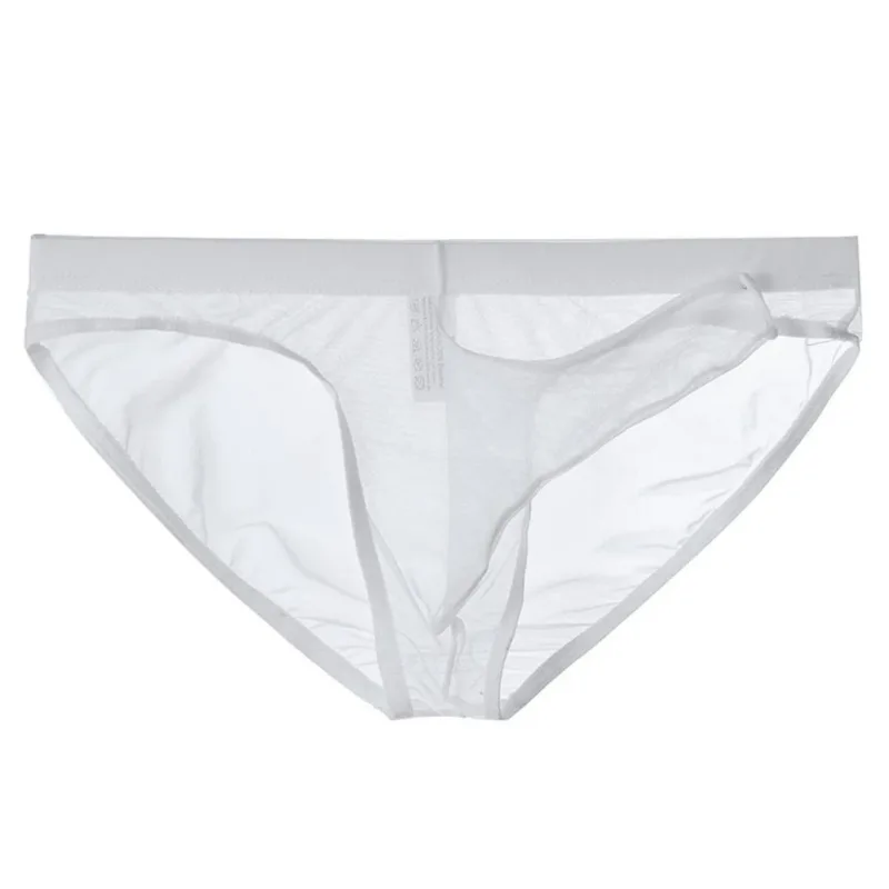 Men Underwear Mesh Transparent Elephant Nose Briefs Thin Lightweight Quick Dry Low Waist Breathable Underpants — image 8