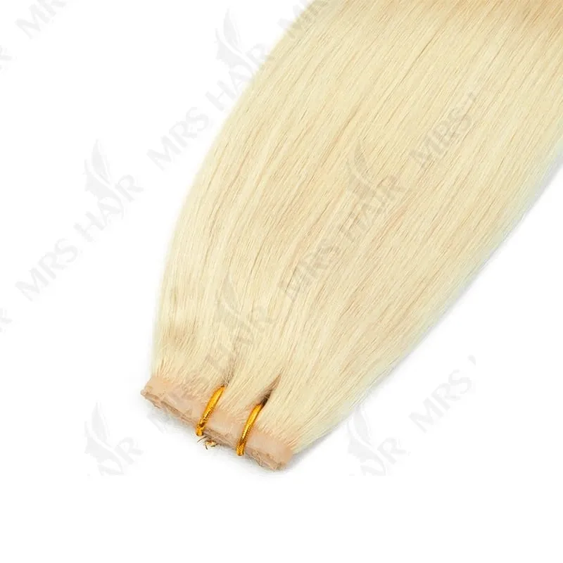 XO Twin Tabs Butterfly Hair Weft Extensions Human Hair Double Injected PU Weft Hole Flat Twin Tabs Real Natural Microlink Hair — image 12