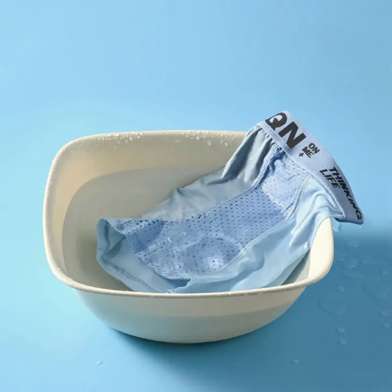 3PCS 럭셔리 속옷 남자 팬티 얇은 복서 대형 통기성 남자 팬티 빠른 건조 얼음 실크 반바지 플러스 속옷 — image 13